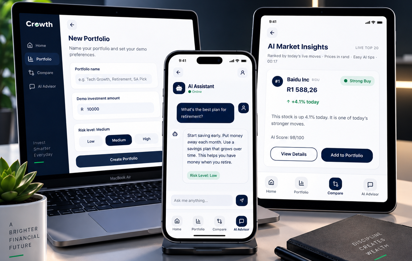 Crowth app screen